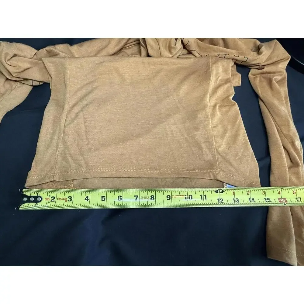 Leatt Shirt Mens Small Brown Suede Jersey MTB Gravity‎ 2.0 Long Sleeve Cycling